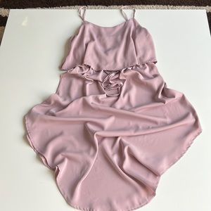 Sun dress, tiered, straps, Tulip petal cut design on the bottom of dress